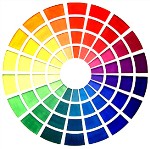 学生色彩构成作品——色相环
